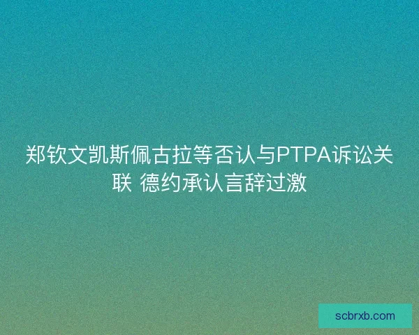 郑钦文凯斯佩古拉等否认与PTPA诉讼关联 德约承认言辞过激