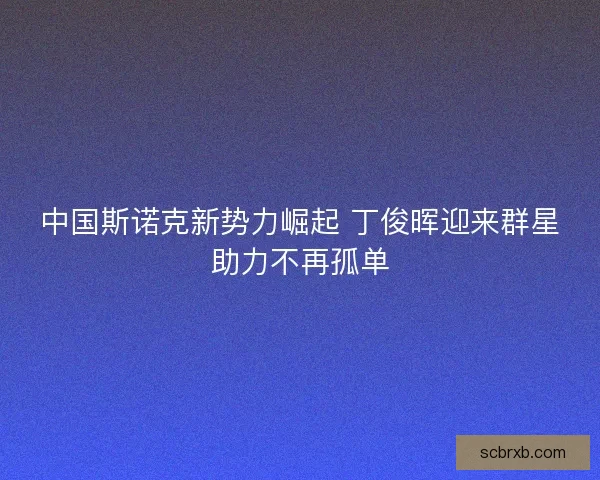 中国斯诺克新势力崛起 丁俊晖迎来群星助力不再孤单